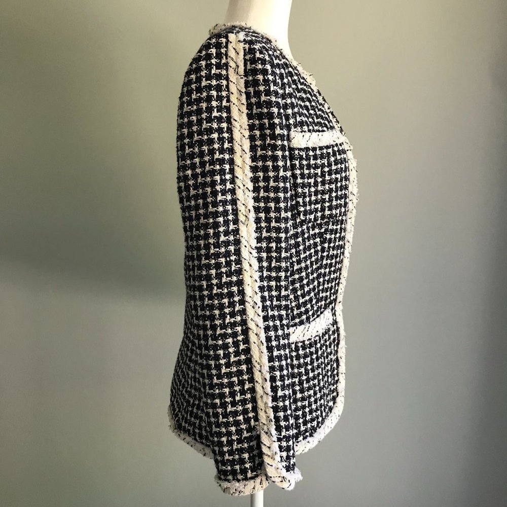 Rebecca Taylor Graphic Tweed Plaid Jacket NWOT - Picture 3 of 8